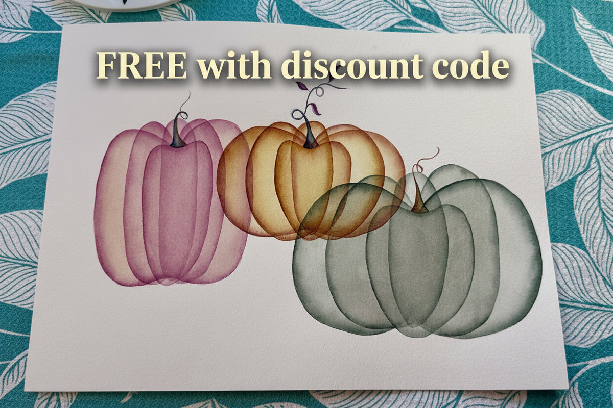 Glass Pumpkins video and PDF outlines. FREE with code: GLASSPUMPKINS
