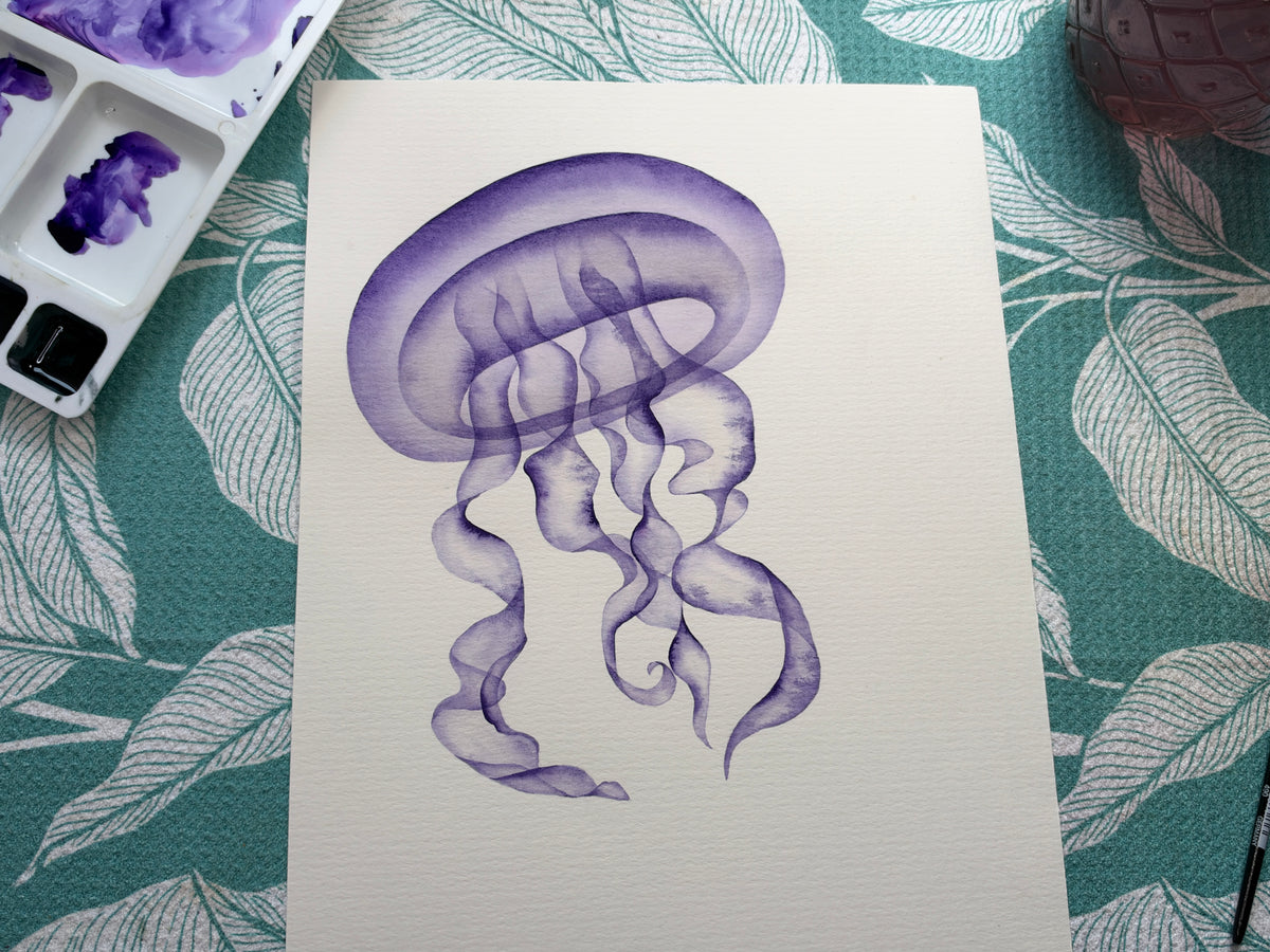 Transparent Jellyfish Watercolor Course