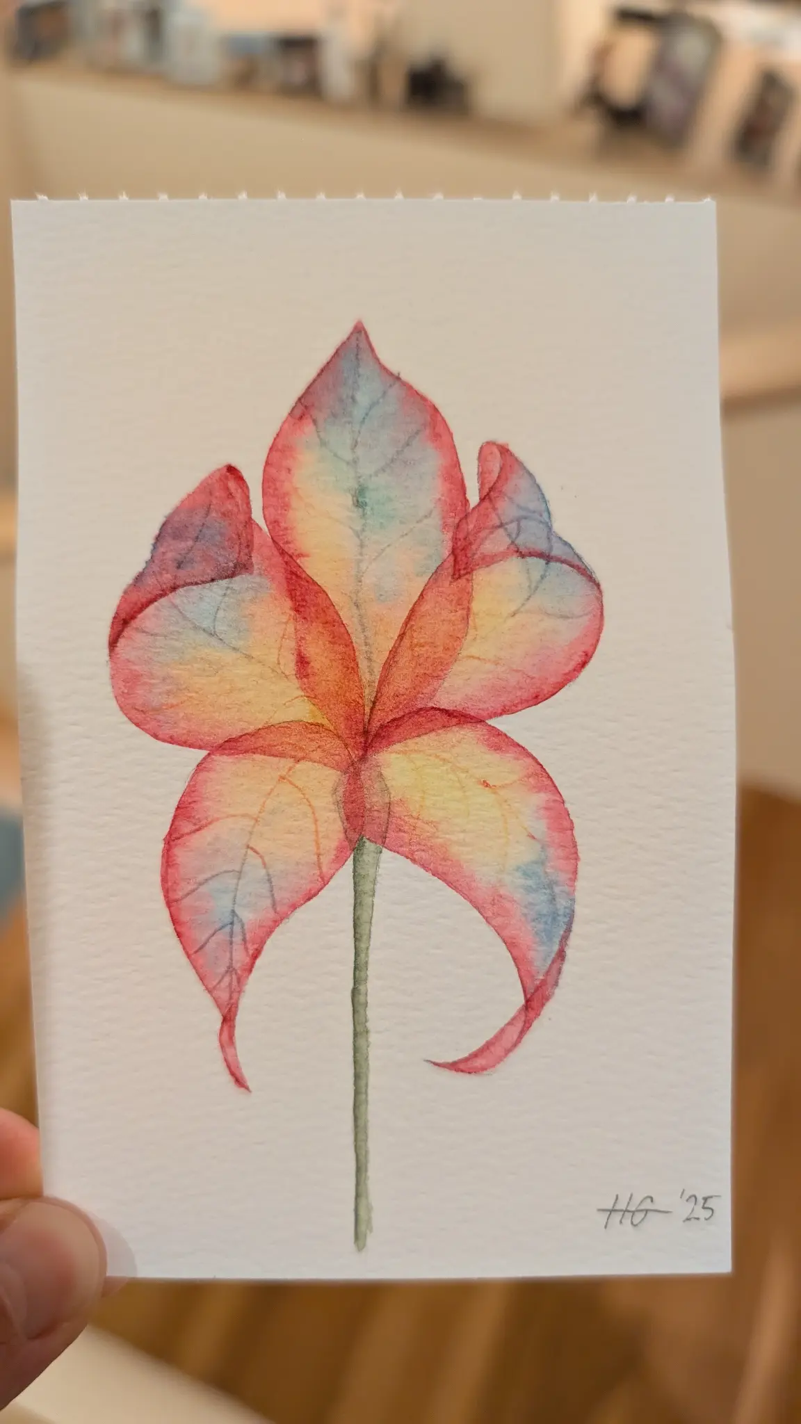 Tropical flower painting