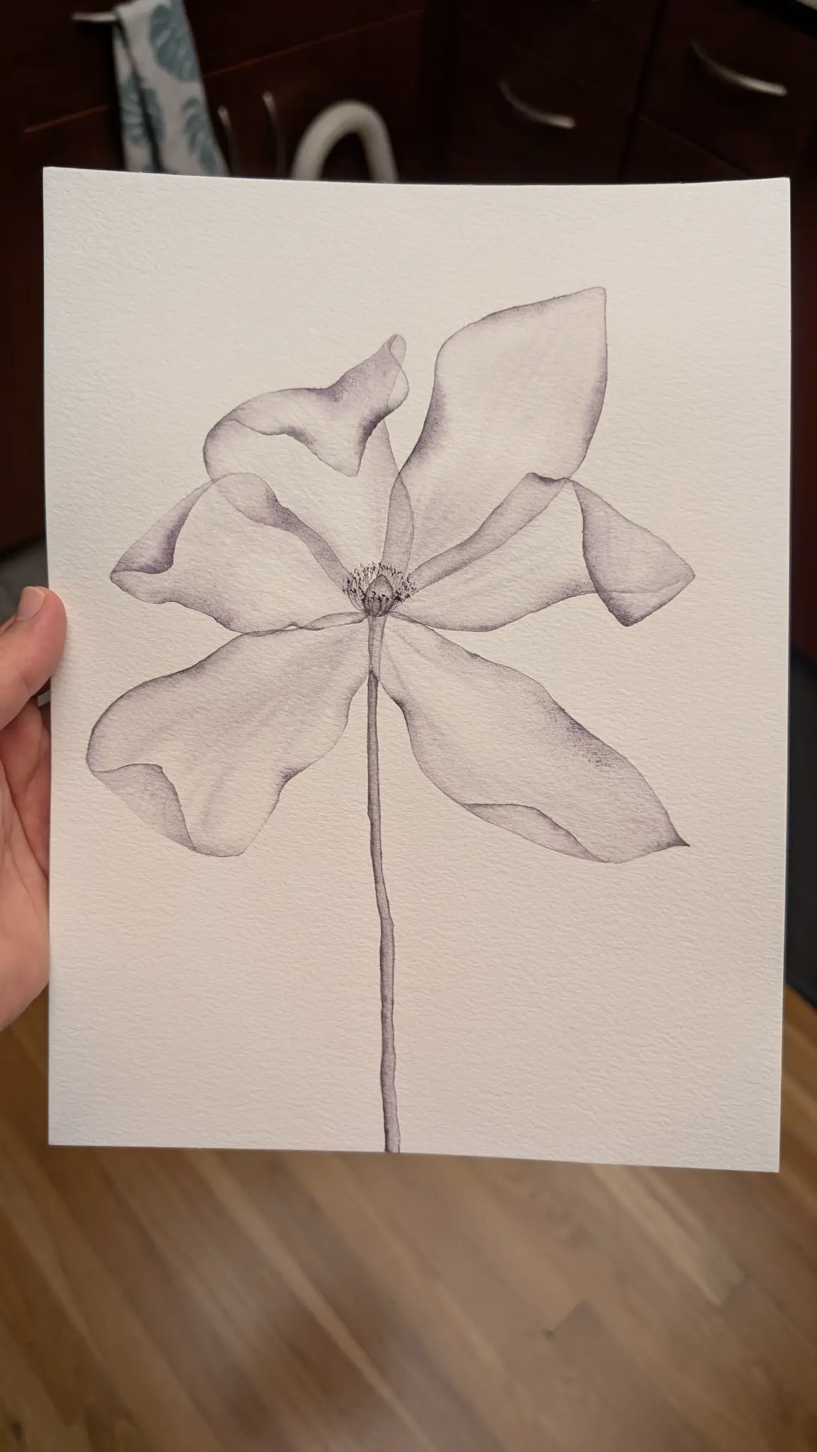 Watercolor flower study